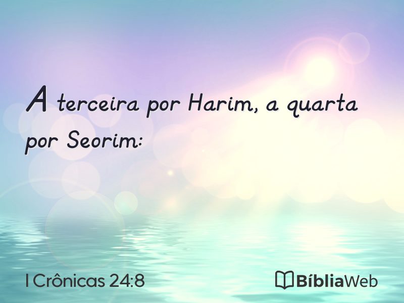 I Crônicas 24:8 em imagem para compartilhar