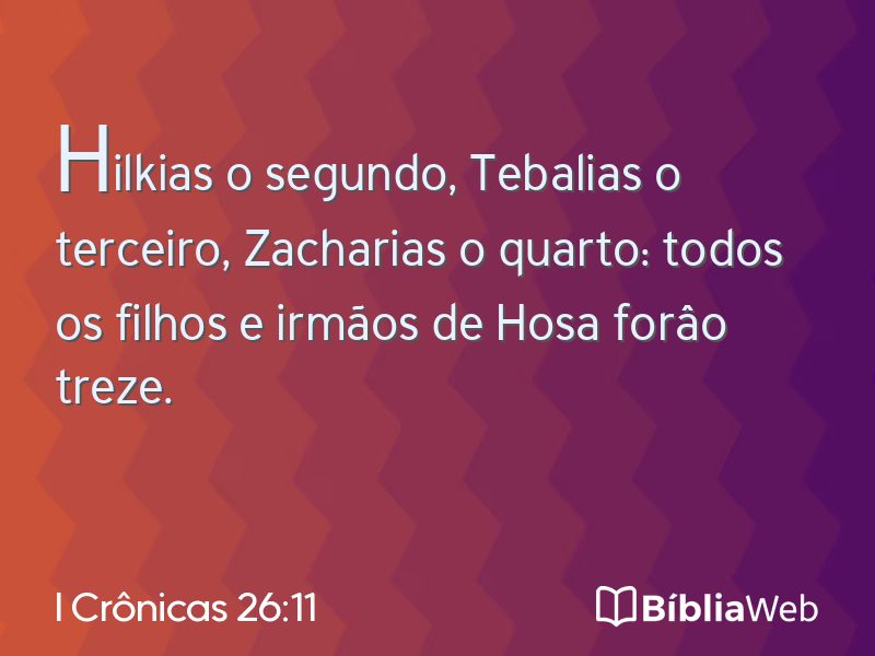 I Crônicas 26:11 em imagem para compartilhar
