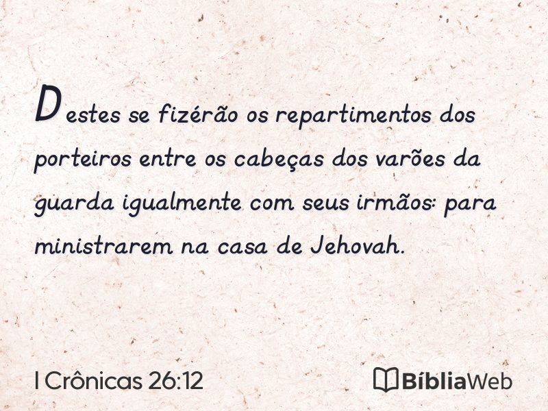 I Crônicas 26:12 em imagem para compartilhar