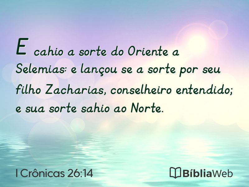 I Crônicas 26:14 em imagem para compartilhar