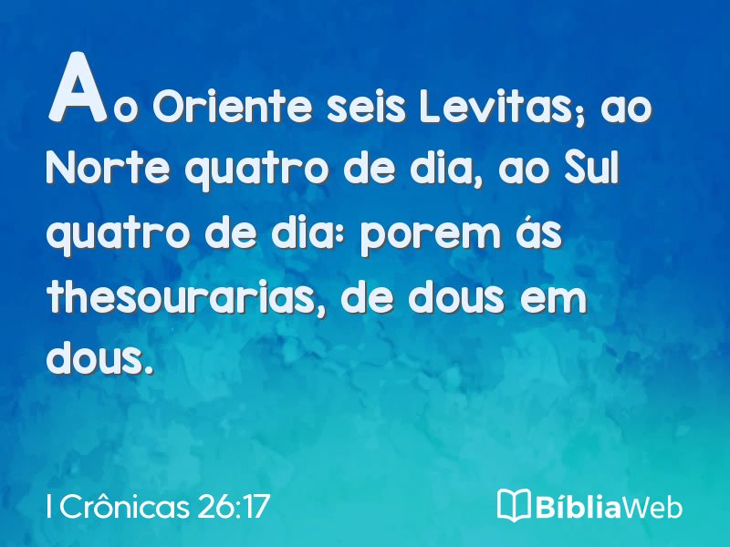 I Crônicas 26:17 em imagem para compartilhar
