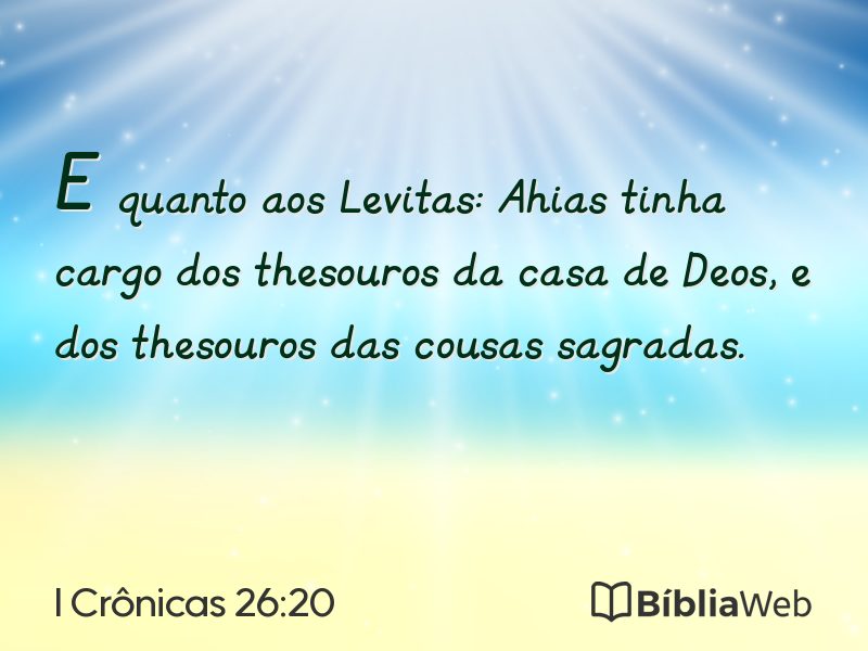 I Crônicas 26:20 em imagem para compartilhar