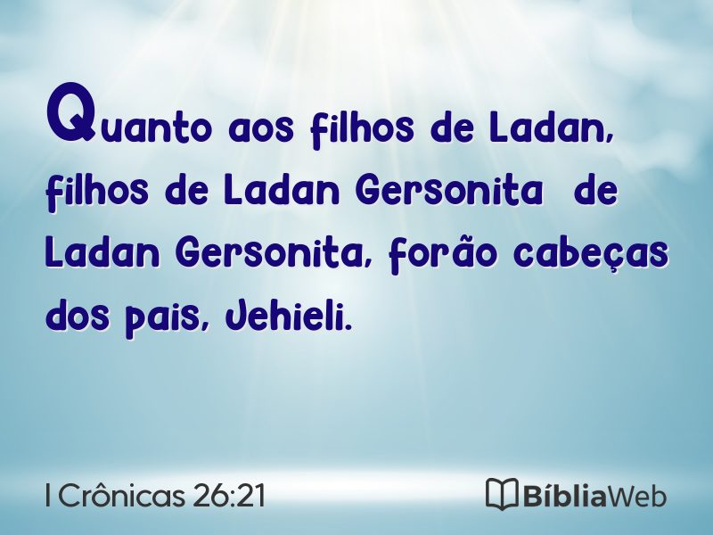 I Crônicas 26:21 em imagem para compartilhar