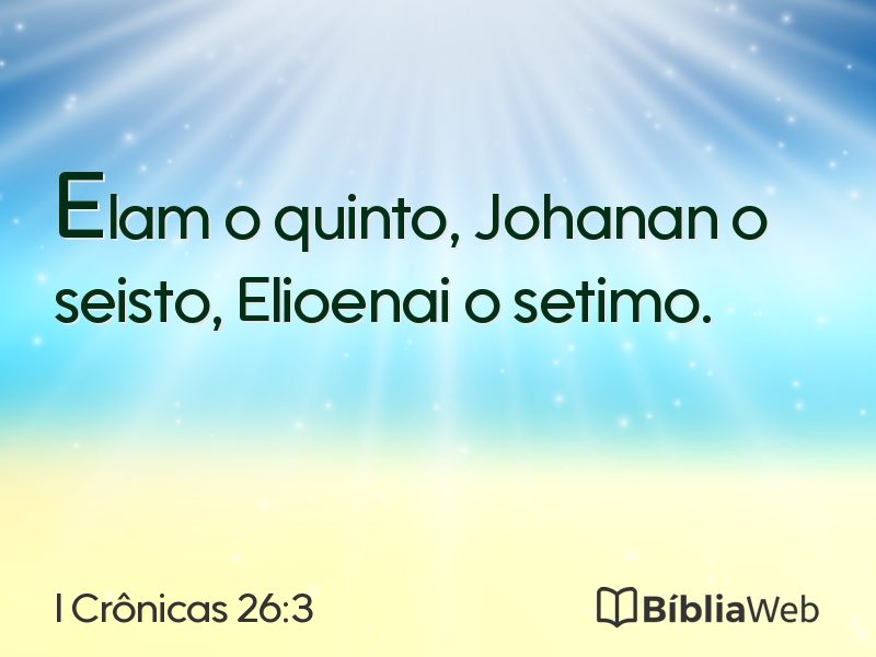 I Crônicas 26:3 em imagem para compartilhar
