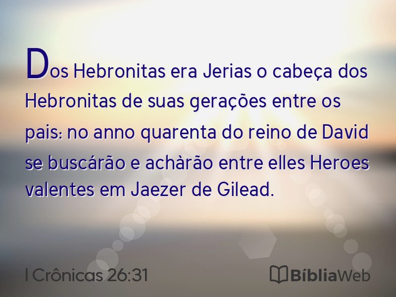 I Crônicas 26:31 em imagem para compartilhar