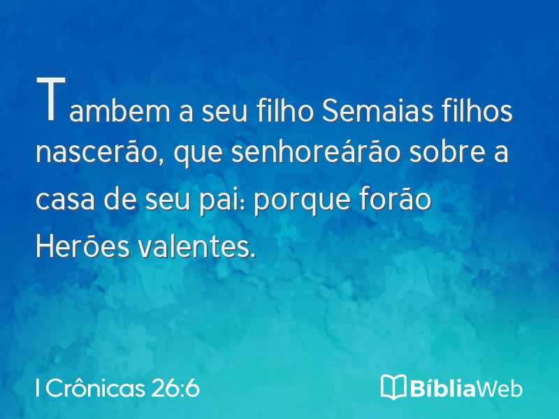 I Crônicas 26:6 em imagem para compartilhar