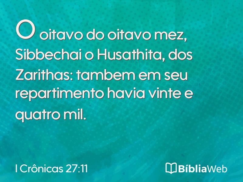 I Crônicas 27:11 em imagem para compartilhar
