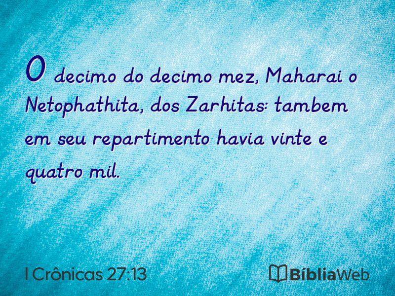 I Crônicas 27:13 em imagem para compartilhar