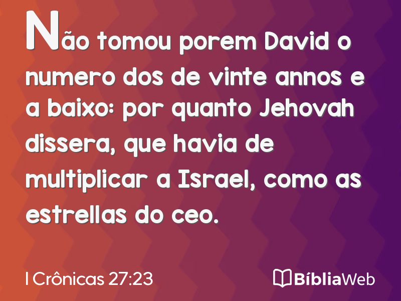 I Crônicas 27:23 em imagem para compartilhar