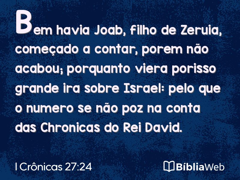 I Crônicas 27:24 em imagem para compartilhar