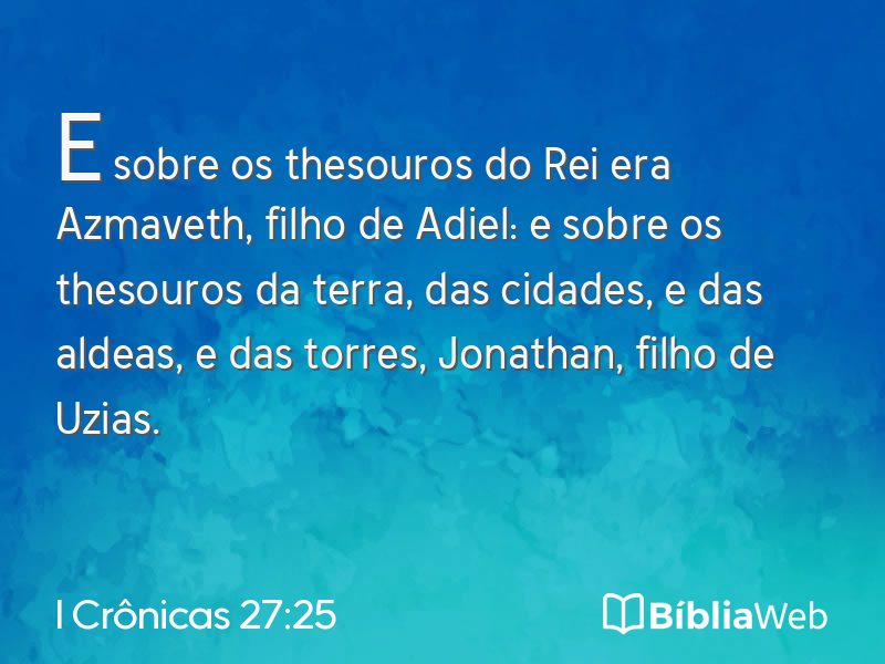 I Crônicas 27:25 em imagem para compartilhar