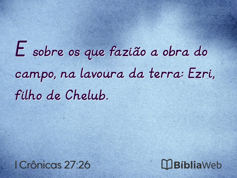 I Crônicas 27:26 em imagem para compartilhar