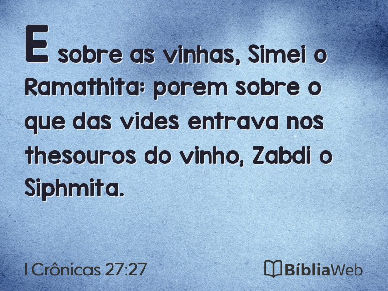 I Crônicas 27:27 em imagem para compartilhar