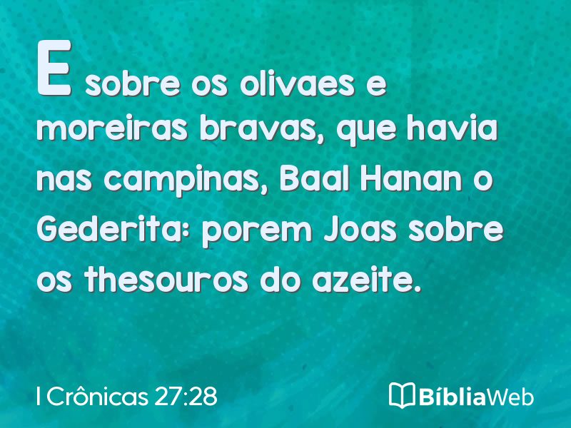 I Crônicas 27:28 em imagem para compartilhar
