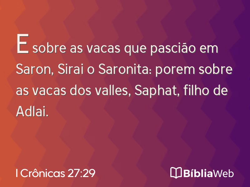 I Crônicas 27:29 em imagem para compartilhar