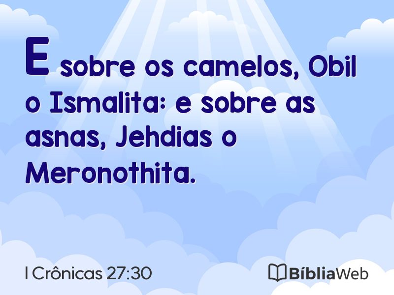 I Crônicas 27:30 em imagem para compartilhar