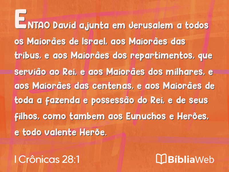 I Crônicas 28:1 em imagem para compartilhar