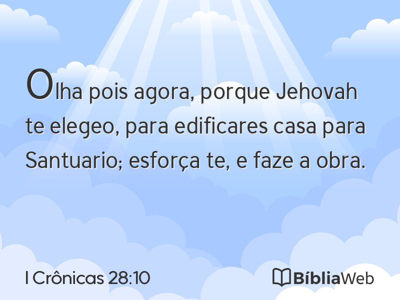 I Crônicas 28:10 em imagem para compartilhar