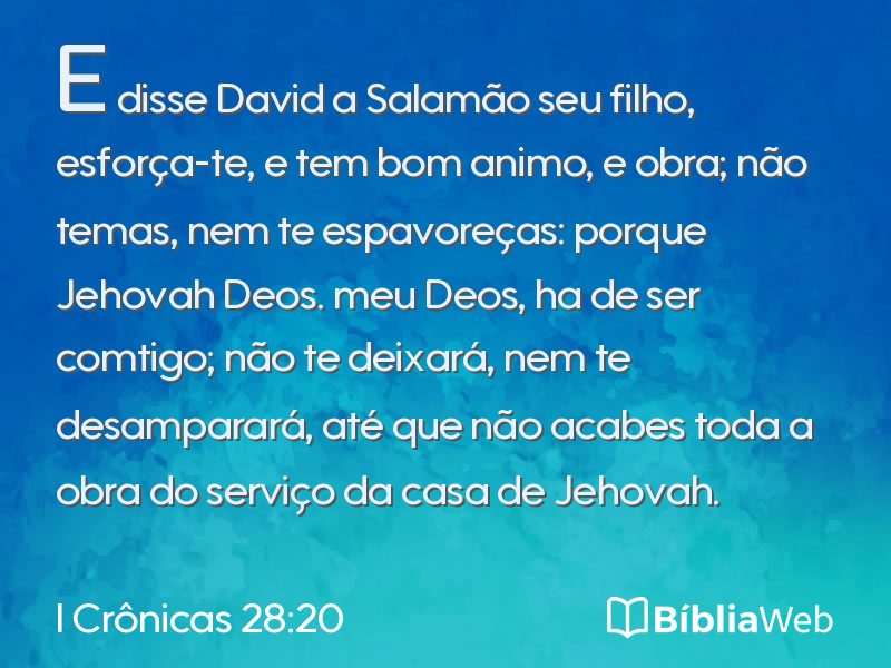 I Crônicas 28:20 em imagem para compartilhar