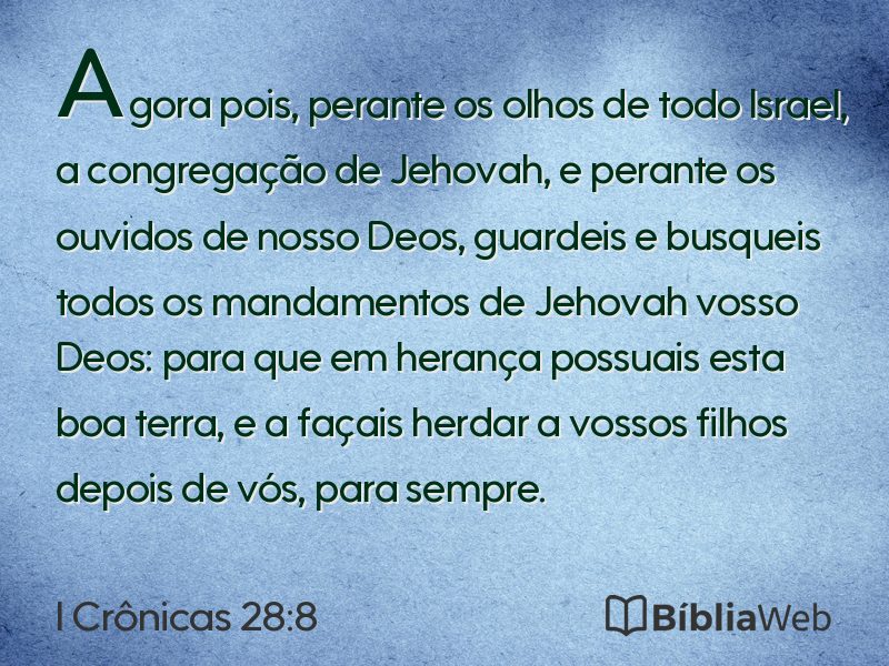 I Crônicas 28:8 em imagem para compartilhar