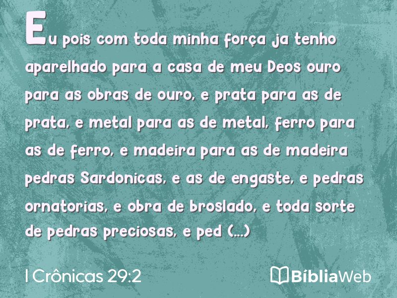 I Crônicas 29:2 em imagem para compartilhar