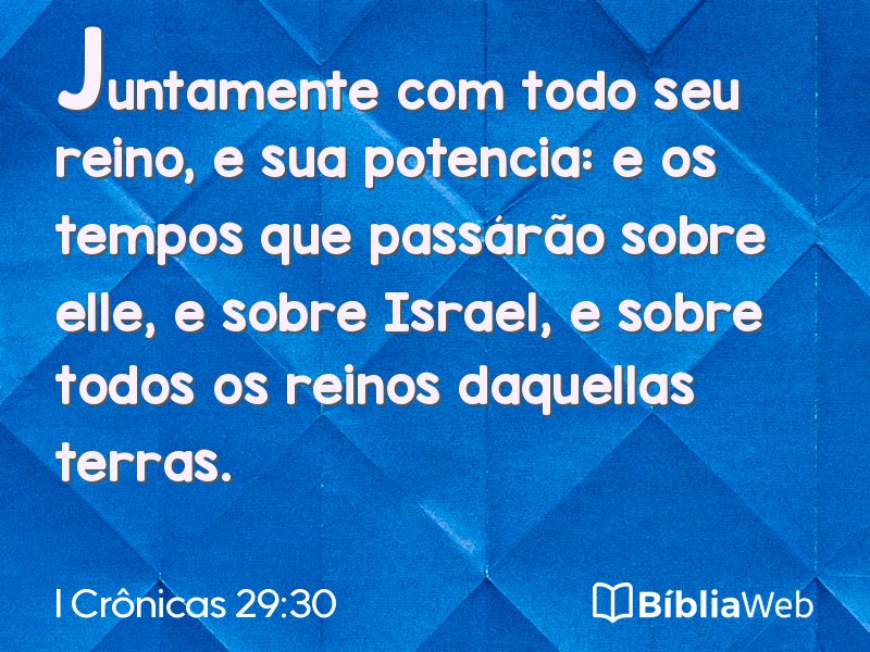 I Crônicas 29:30 em imagem para compartilhar