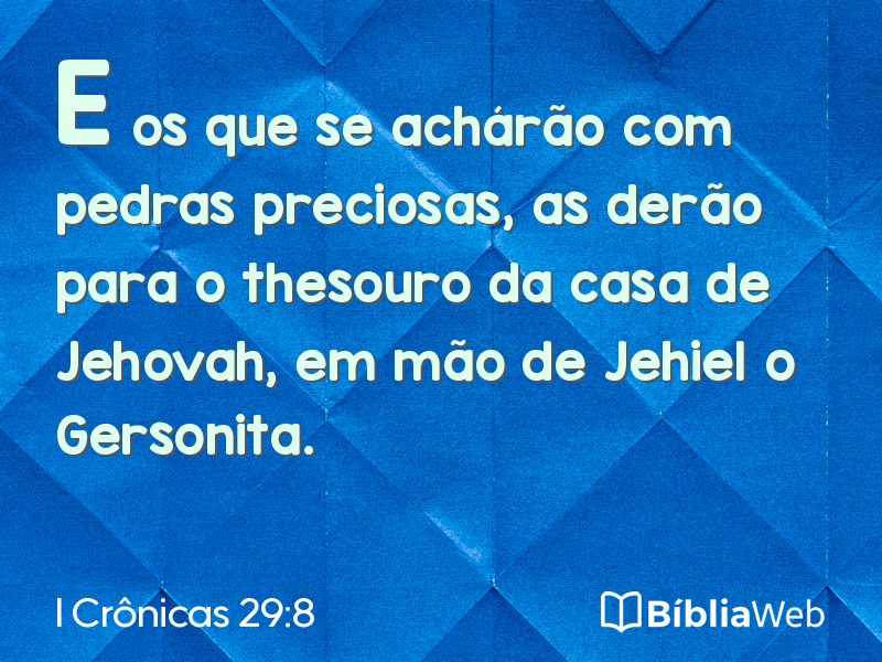 I Crônicas 29:8 em imagem para compartilhar