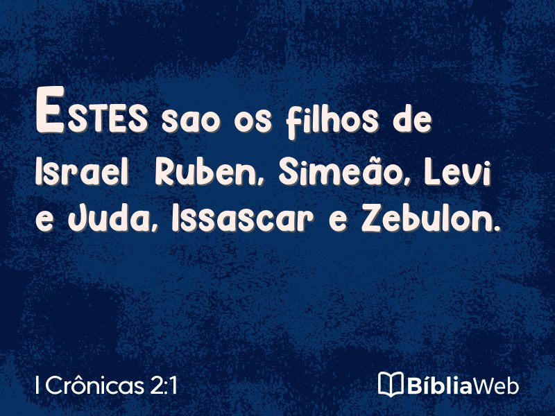 I Crônicas 2:1 em imagem para compartilhar
