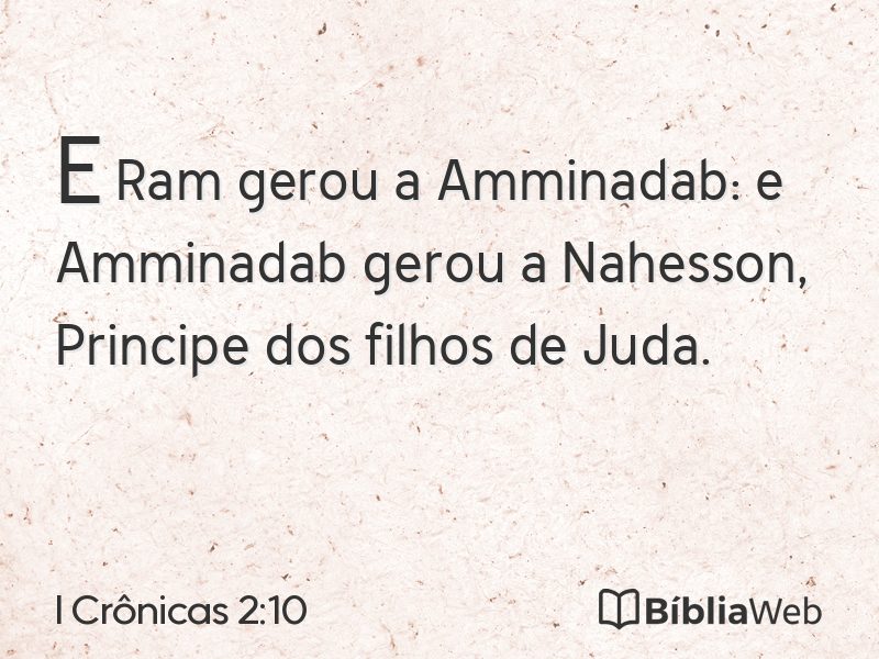 I Crônicas 2:10 em imagem para compartilhar
