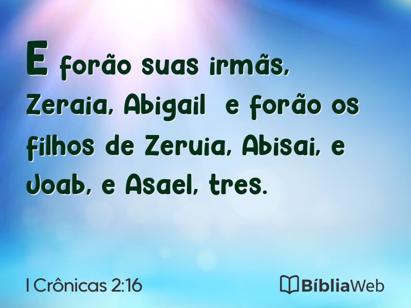 I Crônicas 2:16 em imagem para compartilhar