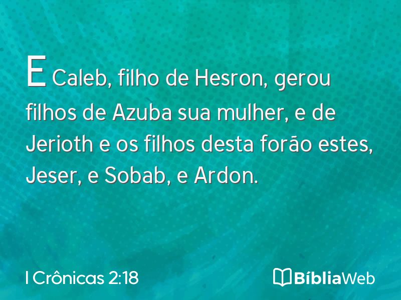 I Crônicas 2:18 em imagem para compartilhar