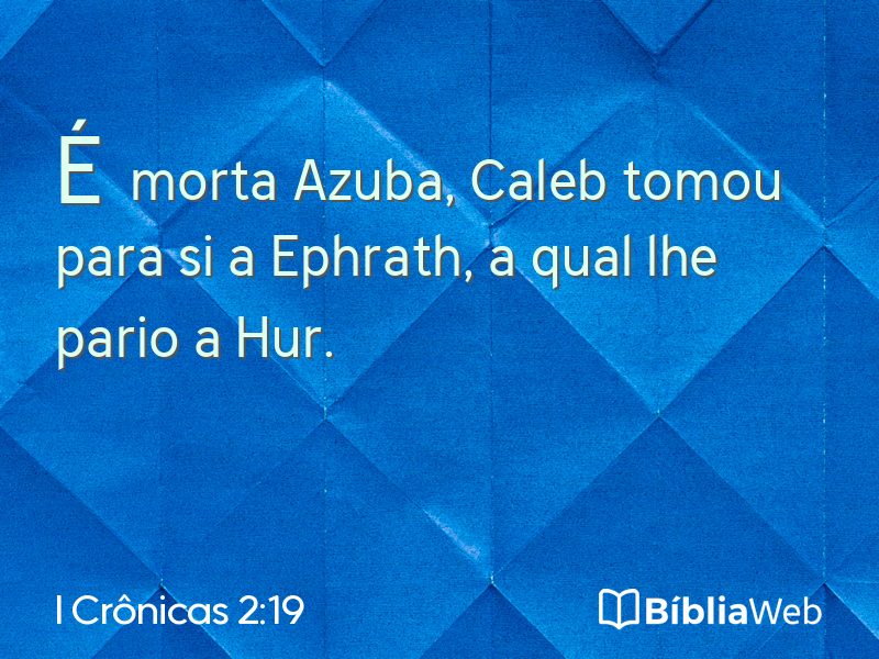 I Crônicas 2:19 em imagem para compartilhar