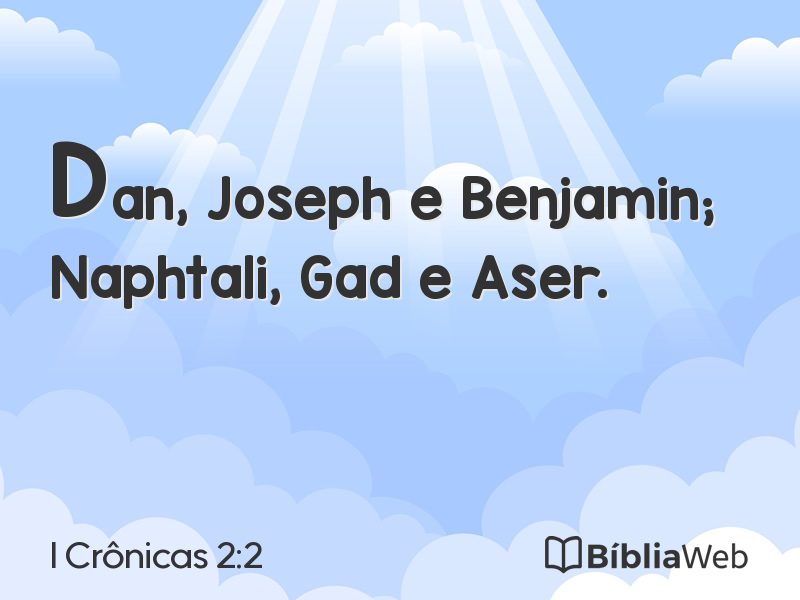 I Crônicas 2:2 em imagem para compartilhar