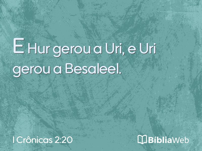 I Crônicas 2:20 em imagem para compartilhar
