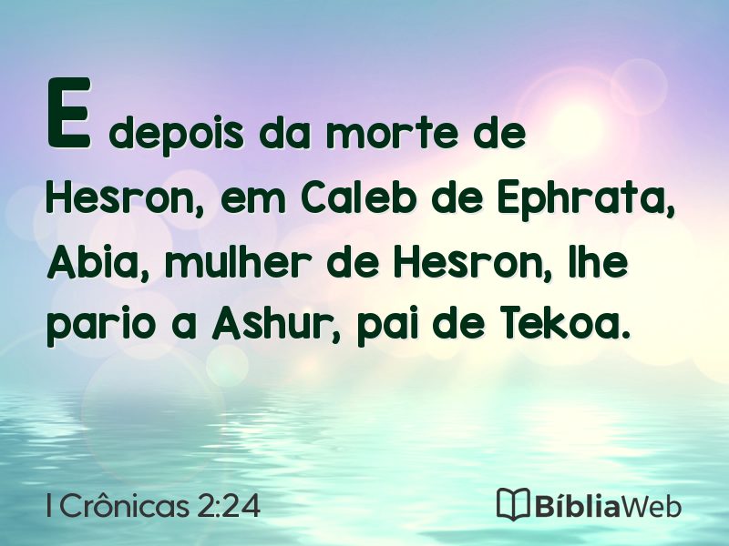 I Crônicas 2:24 em imagem para compartilhar