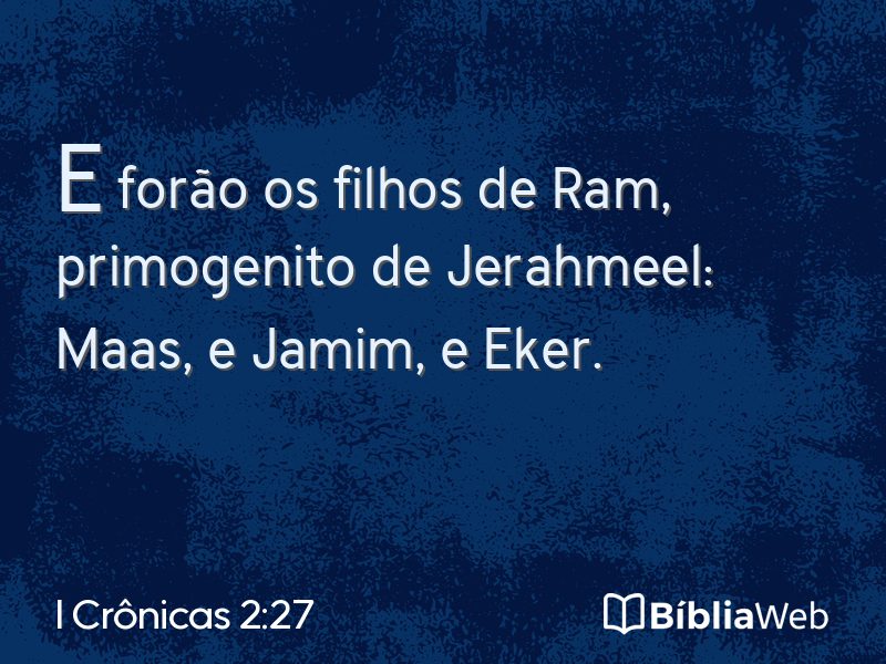 I Crônicas 2:27 em imagem para compartilhar