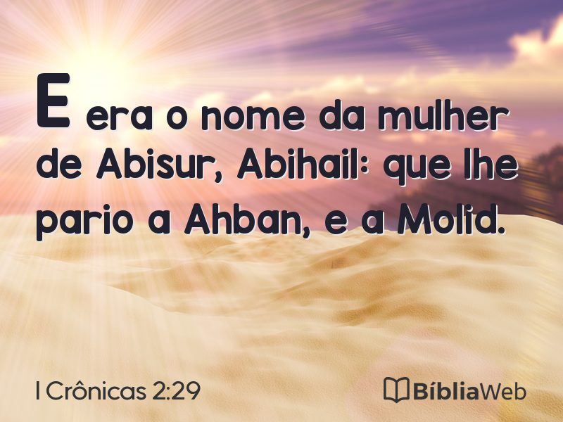 I Crônicas 2:29 em imagem para compartilhar