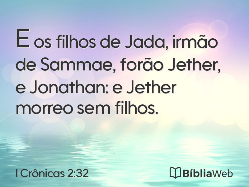 I Crônicas 2:32 em imagem para compartilhar