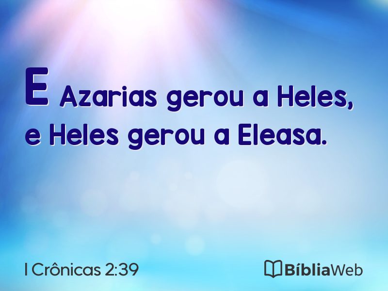 I Crônicas 2:39 em imagem para compartilhar