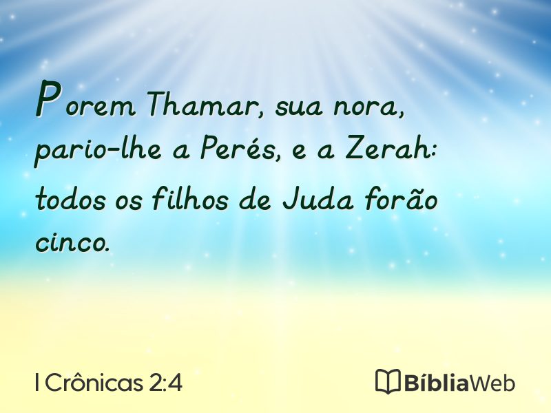 I Crônicas 2:4 em imagem para compartilhar