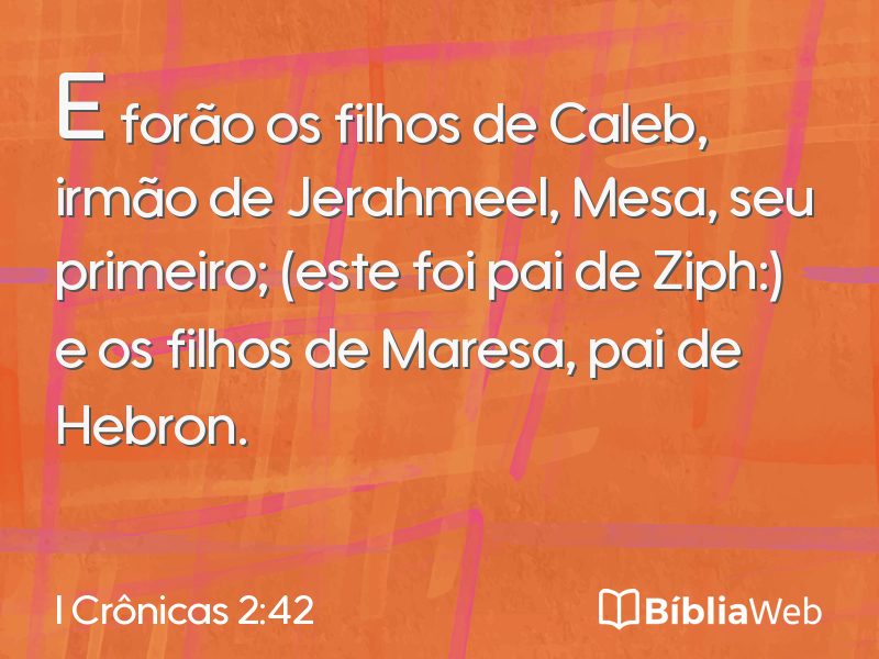 I Crônicas 2:42 em imagem para compartilhar