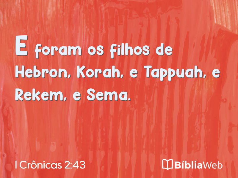 I Crônicas 2:43 em imagem para compartilhar