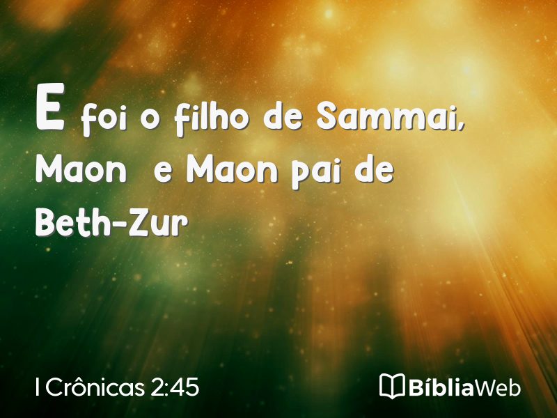 I Crônicas 2:45 em imagem para compartilhar
