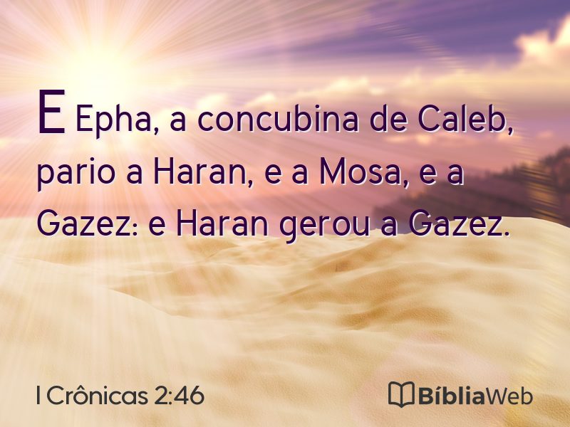 I Crônicas 2:46 em imagem para compartilhar