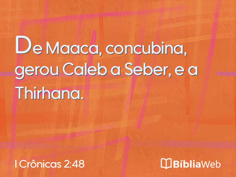 I Crônicas 2:48 em imagem para compartilhar