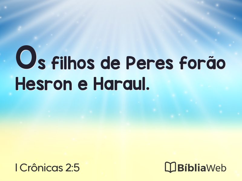 I Crônicas 2:5 em imagem para compartilhar