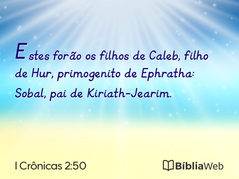 I Crônicas 2:50 em imagem para compartilhar