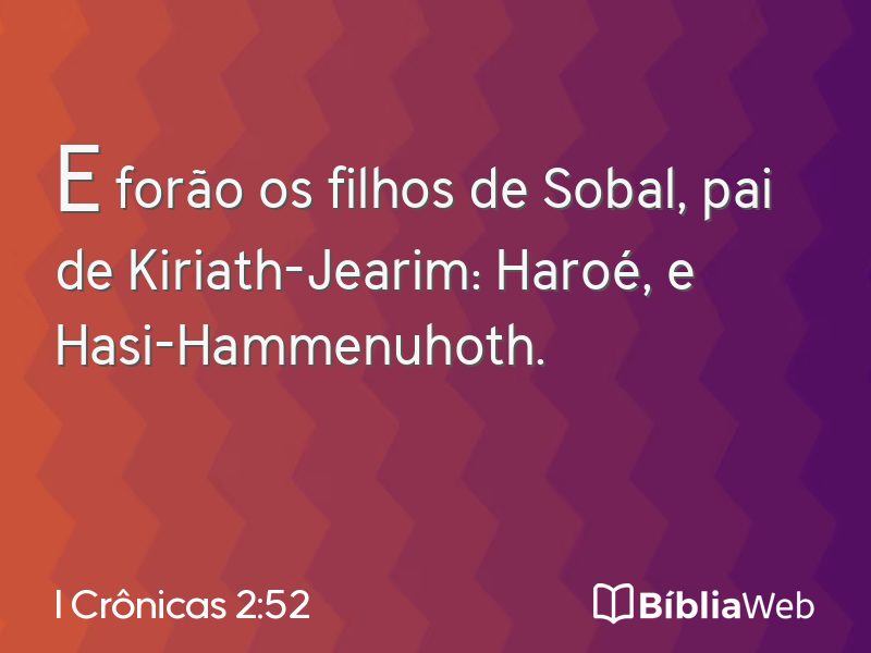 I Crônicas 2:52 em imagem para compartilhar