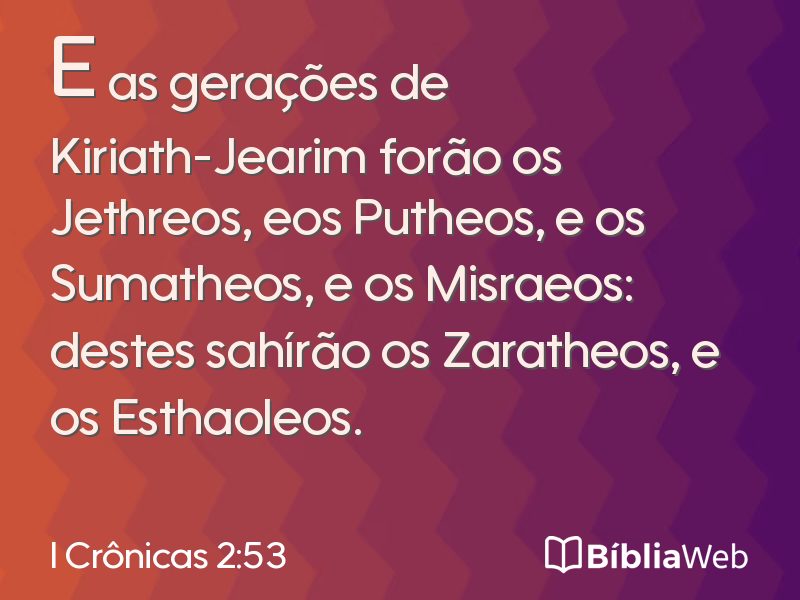 I Crônicas 2:53 em imagem para compartilhar