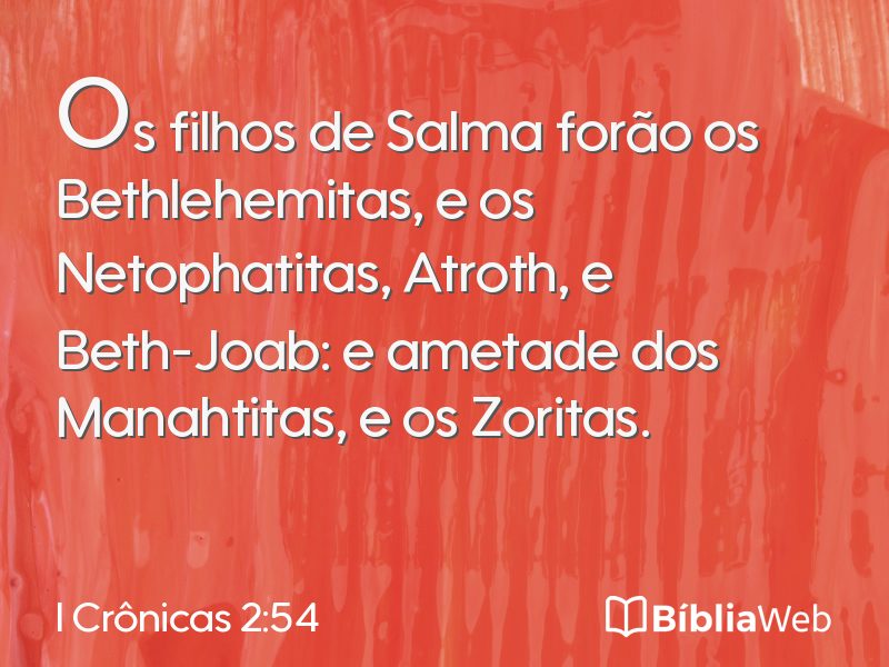 I Crônicas 2:54 em imagem para compartilhar